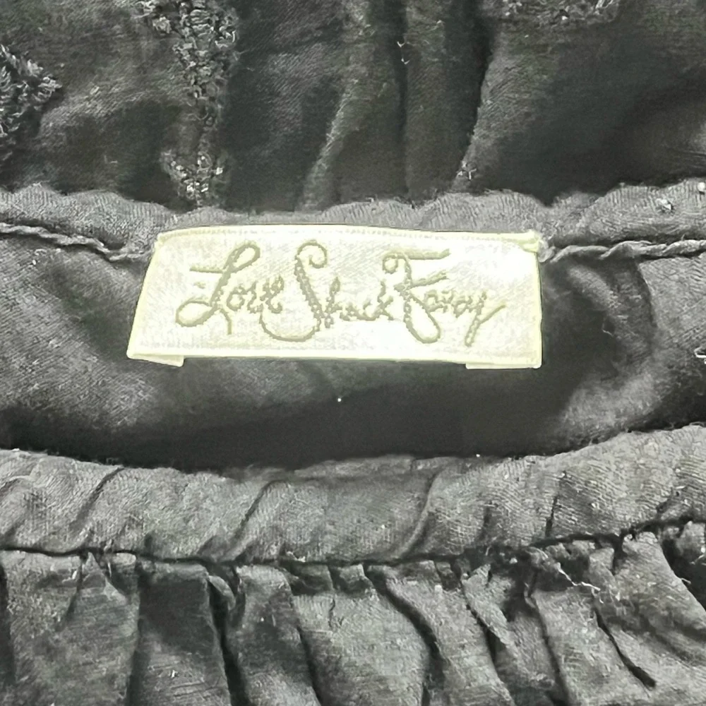 Loveshackfancy black one shoulder embroidered sun dress - Picture 4 of 6